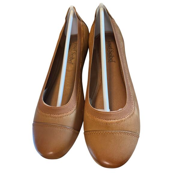 NIB Josef Seibel Leather Tan Ballet Flats Women's Size 36 US 5.5 M German Made - Picture 2 of 10